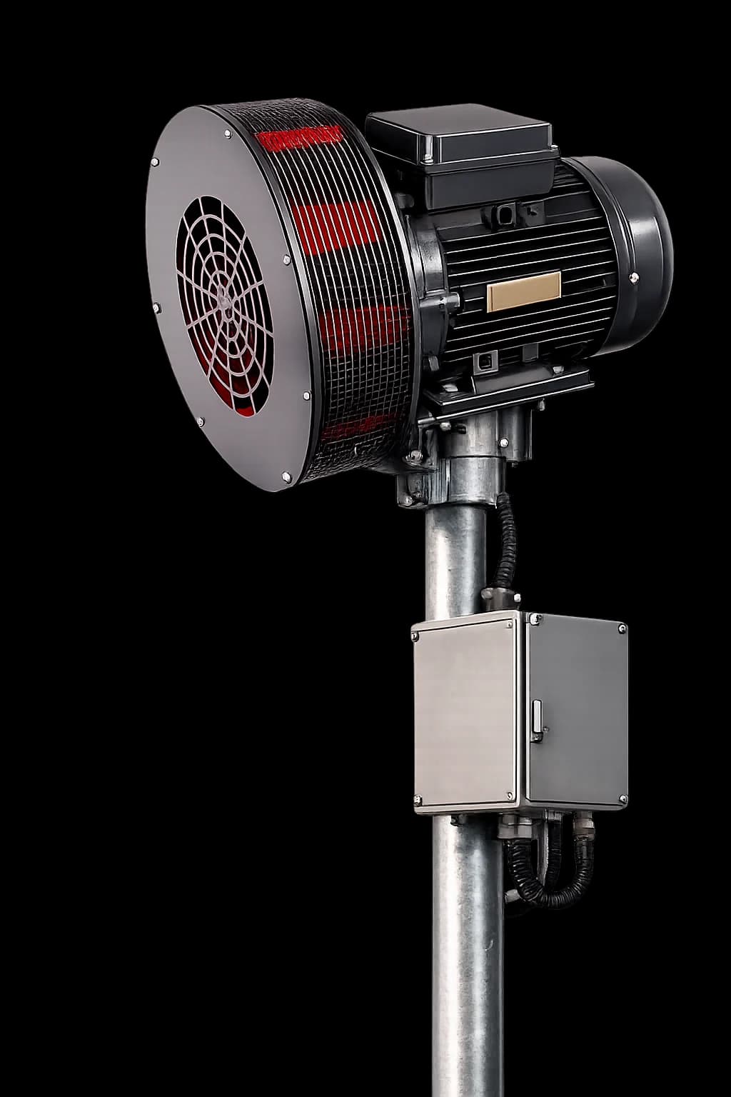 Pole-mounted Sirenco warning siren