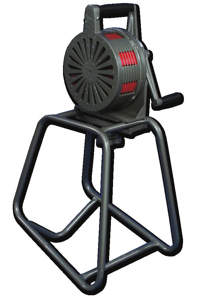 Sirenco H200 hand operated siren with support frame